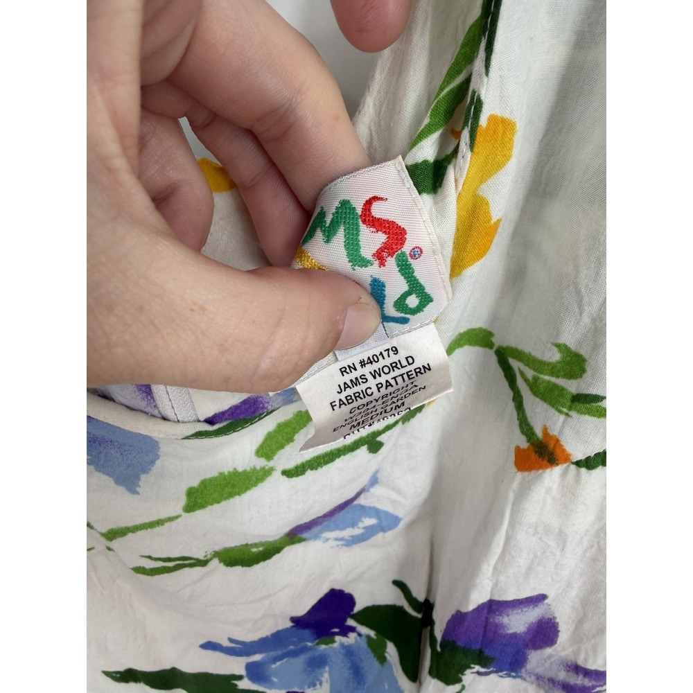 Jams World Floral Mini Sleeveless‎ Y2K Dress Women M Colorful Retro Art To Wear - Picture 5 of 8